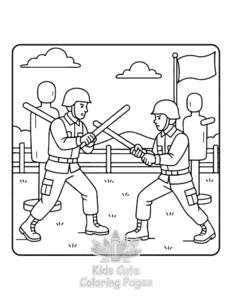 Free printable Battle Sketches coloring page for kids