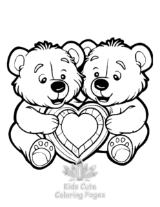 Simple Bear coloring page for toddlers