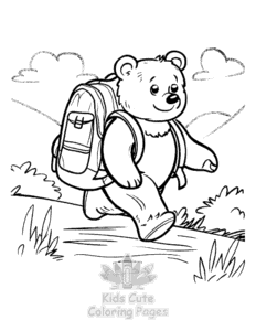 Printable Bear coloring sheet for preschoolers