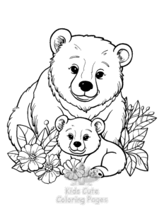 Bear coloring page for classroom activities