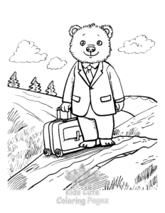 Easy Bear coloring sheet for young children