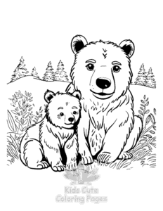 Free Bear coloring pages to print at home