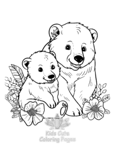 Easy Bear coloring sheet for young children
