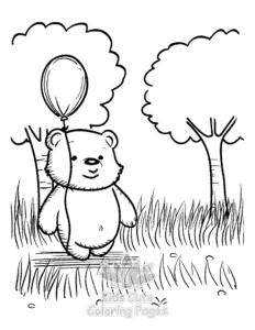 Printable Bear coloring sheet for preschoolers