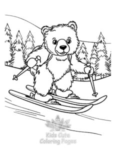 Bear coloring page for classroom activities