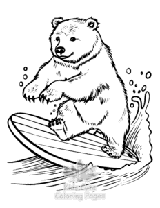 Easy Bear coloring sheet for young children