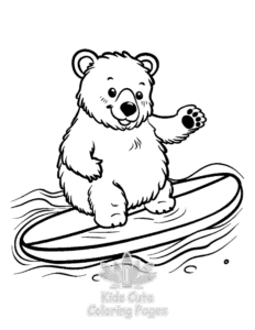 Free printable Bear coloring page for kids