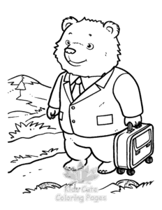 Printable Bear coloring sheet for preschoolers