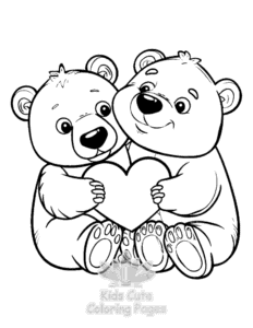 Bear coloring page for classroom activities