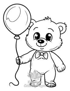 Simple Bear coloring page for toddlers