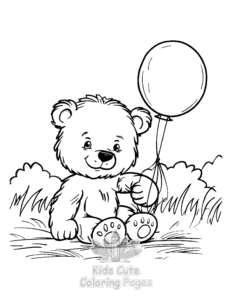 Printable Bear coloring sheet for preschoolers