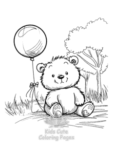 Bear coloring page for classroom activities
