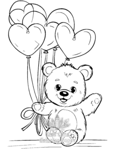 Easy Bear coloring sheet for young children