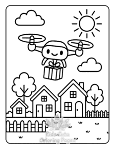 Free printable Big Wheels coloring page for kids