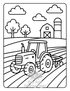 Printable Big Wheels coloring sheet for preschoolers