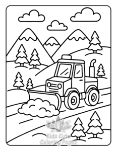 Free printable Big Wheels coloring page for kids