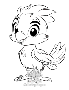 Birds coloring page for girls, free to print