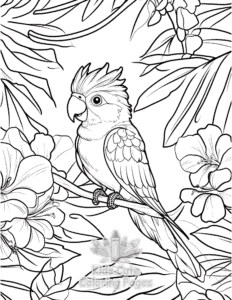 Birds coloring page for boys, printable at home