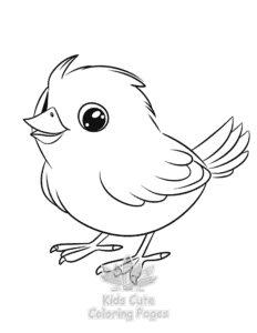 Simple Birds coloring page for toddlers