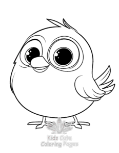Birds coloring page for girls, free to print