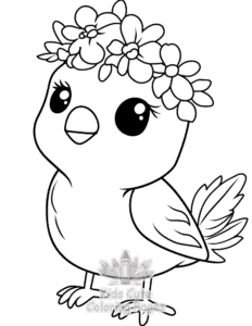 Printable Birds coloring sheet for preschoolers