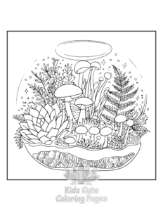 Blooming Corner coloring page for boys, printable at home