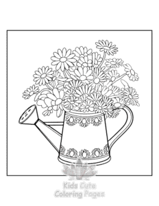 Blooming Corner coloring page for classroom activities