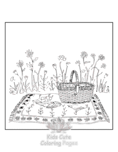 Blooming Corner coloring page for girls, free to print