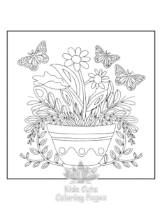 Blooming Corner coloring page for boys, printable at home