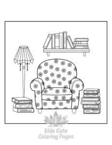 Simple Blooming Corner coloring page for toddlers