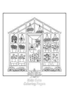 Easy Blooming Corner coloring sheet for young children