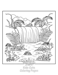 Easy Blooming Corner coloring sheet for young children