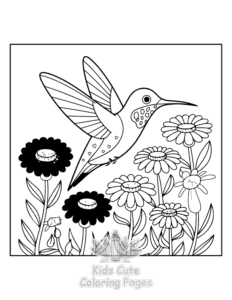 Blooming Corner coloring page for classroom activities