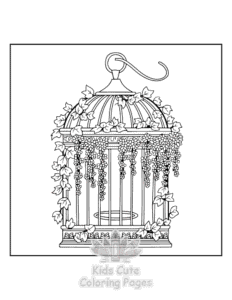 Printable Blooming Corner coloring sheet for preschoolers