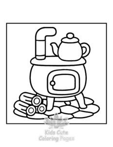 Printable Bold & Easy Autumn Charm coloring sheet for preschoolers