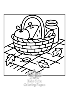 Simple Bold & Easy Autumn Charm coloring page for toddlers