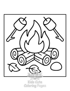 Bold & Easy Comfy Fall coloring page for classroom activities