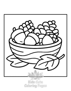 Bold & Easy Comfy Fall coloring page for girls, free to print