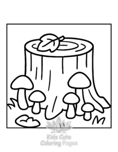 Simple Bold & Easy Comfy Fall coloring page for toddlers