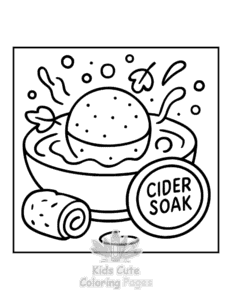 Bold & Easy Comfy Fall coloring page for boys, printable at home