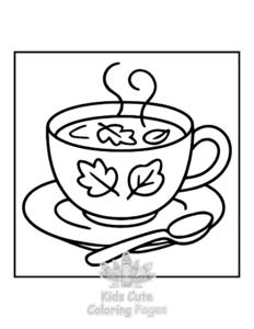 Easy Bold & Easy Comfy Fall coloring sheet for young children