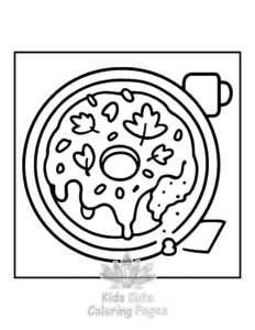 Bold & Easy Comfy Fall coloring page for girls, free to print