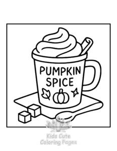 Bold & Easy Comfy Fall coloring page for classroom activities