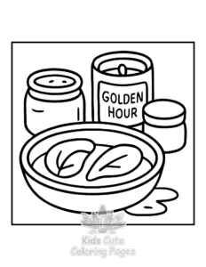 Simple Bold & Easy Comfy Fall coloring page for toddlers