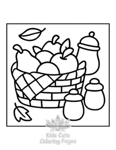 Bold & Easy Comfy Fall coloring page for girls, free to print