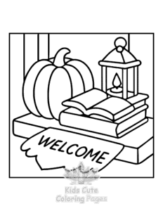 Bold & Easy Comfy Fall coloring page for classroom activities