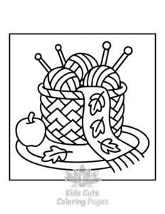 Easy Bold & Easy Comfy Fall coloring sheet for young children