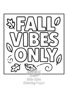 Bold & Easy Comfy Fall coloring page for girls, free to print