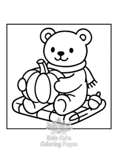 Easy Bold & Easy Comfy Fall coloring sheet for young children