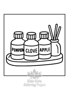 Easy Bold & Easy Comfy Fall coloring sheet for young children